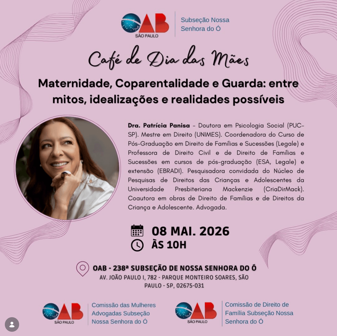 🌸 Café de Dia das Mães: Diálogos Necessários sobre Maternidade e Direito